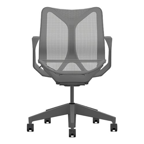 Кресло Herman Miller Cosm, низкая спинка, цвет Carbon, нерегулируемые подлокотники