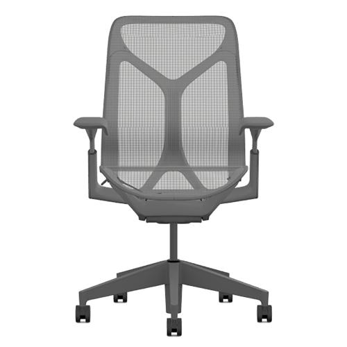 Кресло Herman Miller Cosm, средняя спинка, цвет Carbon, регулируемые подлокотники