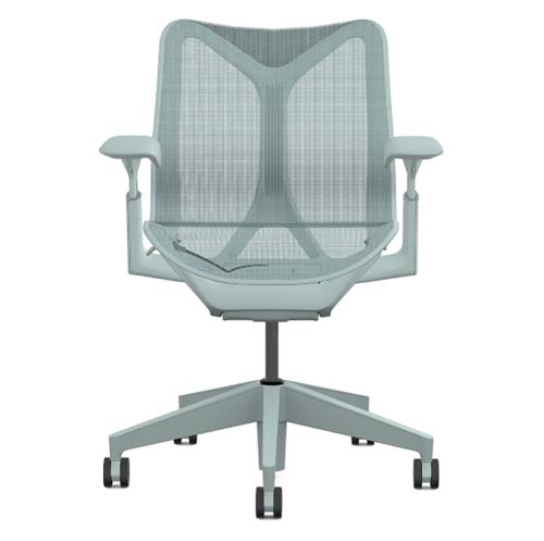 Кресло Herman Miller Cosm, низкая спинка, цвет Glacier, регулируемые подлокотники