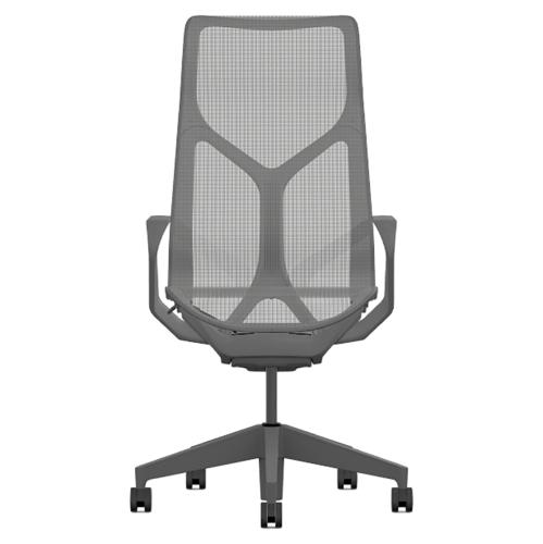 Кресло Herman Miller Cosm, высокая спинка, цвет Carbon, нерегулируемые подлокотники