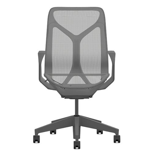 Кресло Herman Miller Cosm, средняя спинка, цвет Carbon, нерегулируемые подлокотники