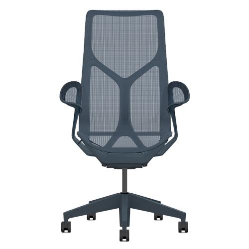Кресло Herman Miller Cosm, высокая спинка, цвет Nightfall, подлокотники «лепестки» (Leaf)