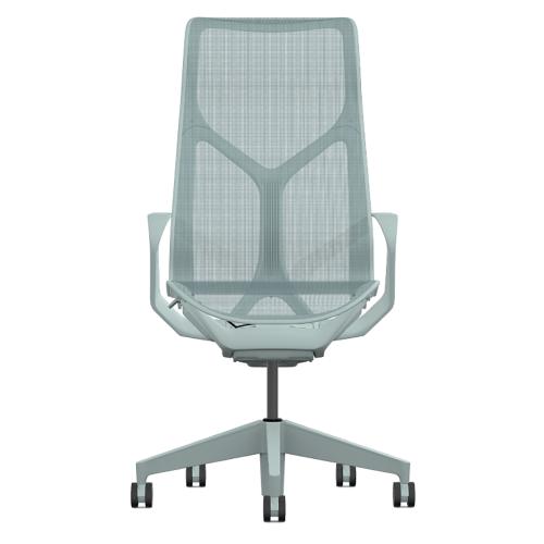 Кресло Herman Miller Cosm, высокая спинка, цвет Glacier, нерегулируемые подлокотники