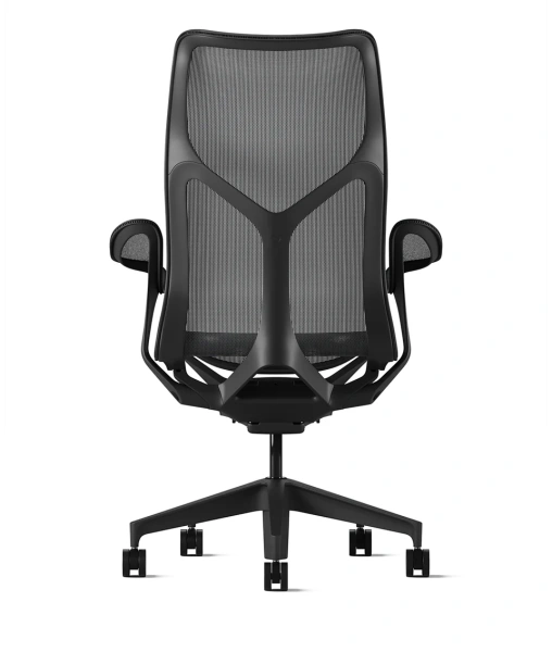 Кресло Herman Miller Cosm, высокая спинка, цвет Graphite, подлокотники «лепестки» (Leaf)