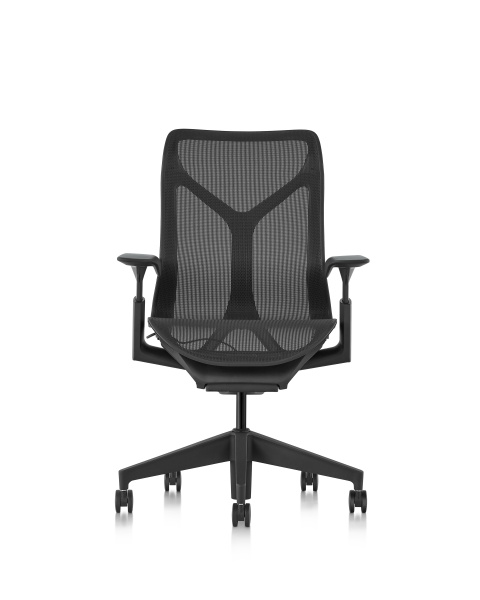Кресло Herman Miller Cosm, средняя спинка, цвет Graphite, регулируемые подлокотники