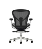 Кресло Herman Miller Aeron Black Onyx / Polished Aluminum, размер C
