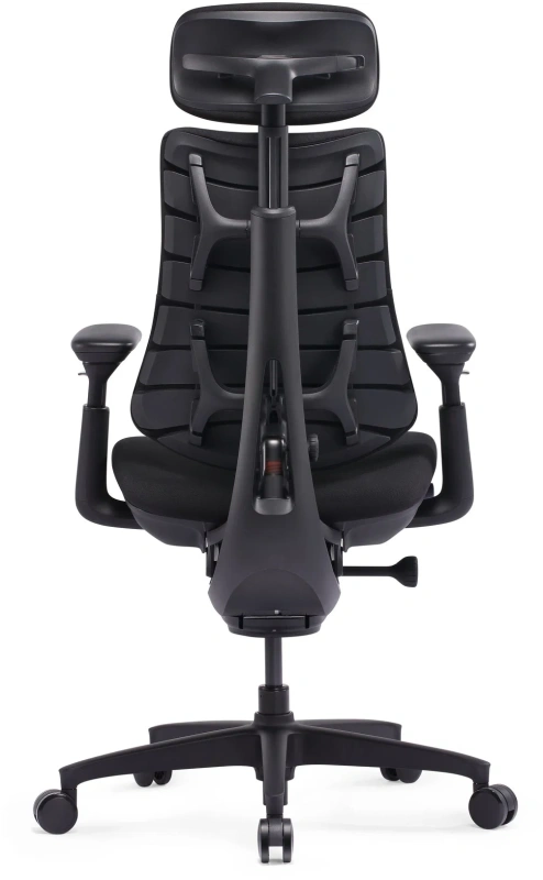 Кресло Libernovo Omni SE/S1, механическая версия, Obsidian Black, 48 cm, глобальная версия, с подставкой под ноги