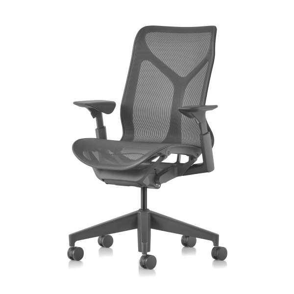 Кресло Herman Miller Cosm, средняя спинка, цвет Carbon, регулируемые подлокотники