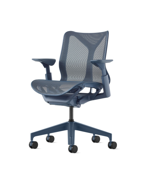 Кресло Herman Miller Cosm, низкая спинка, цвет Nightfall, регулируемые подлокотники