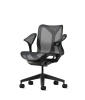 Кресло Herman Miller Cosm, низкая спинка, цвет Graphite, подлокотники «лепестки» (Leaf)