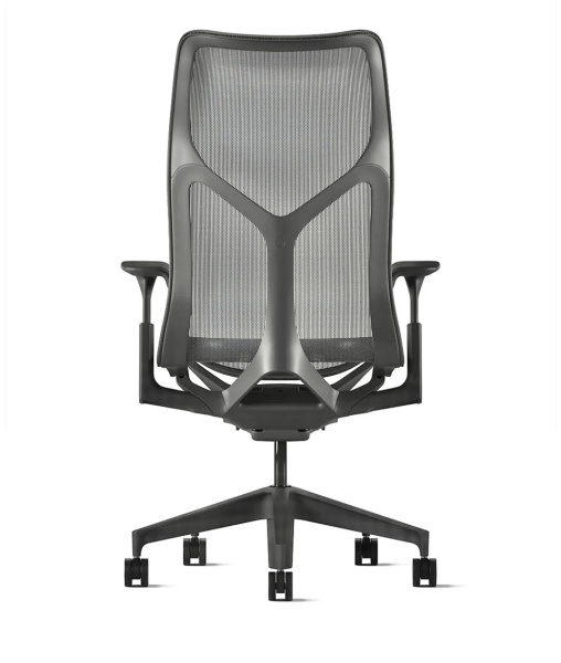 Кресло Herman Miller Cosm, высокая спинка, цвет Carbon, регулируемые подлокотники