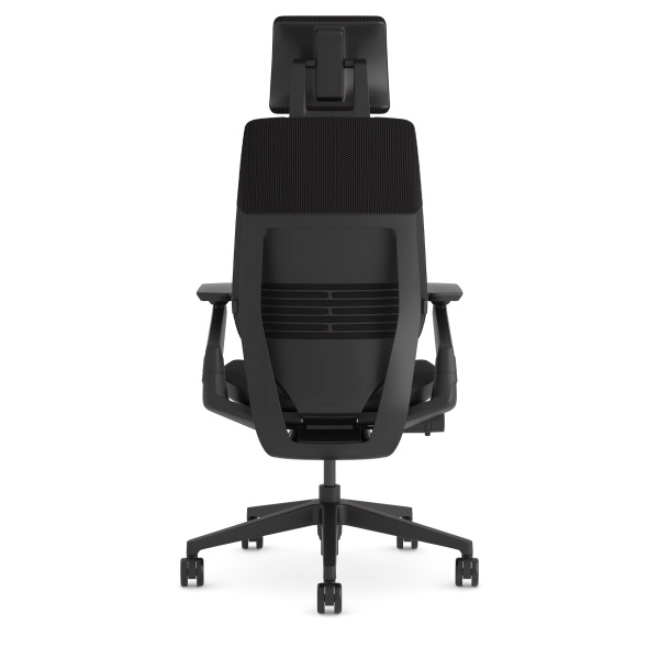 Кресло Steelcase Gesture Onyx / Рlаtinum Меtаlliс с подголовником