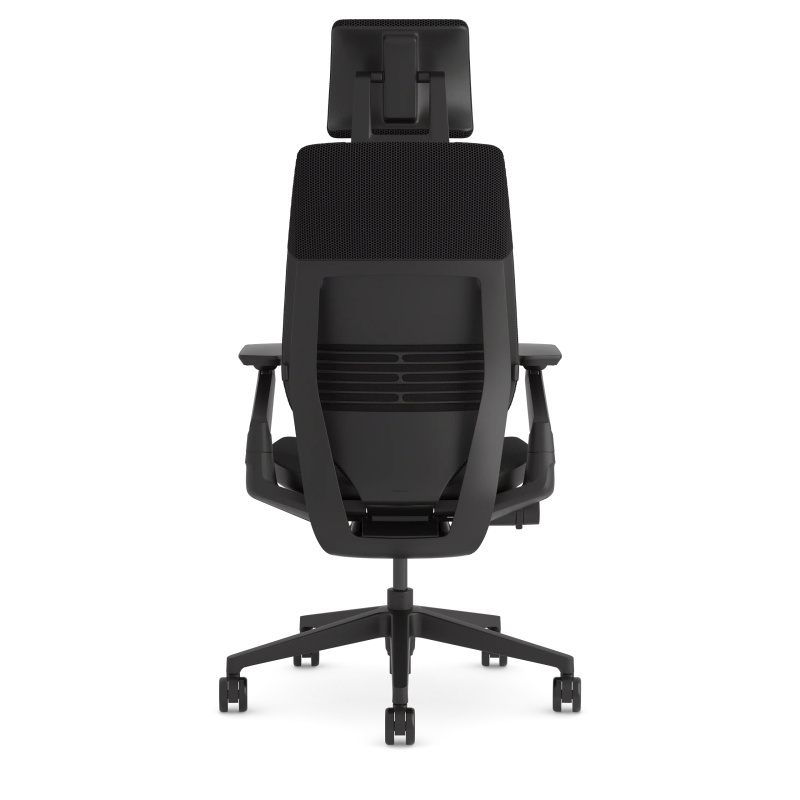 Кресло Steelcase Gesture Onyx / Рlаtinum Меtаlliс с подголовником