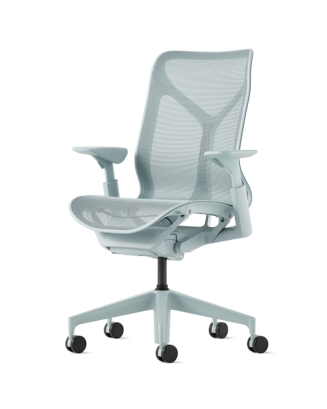 Кресло Herman Miller Cosm, средняя спинка, цвет Glacier, регулируемые подлокотники