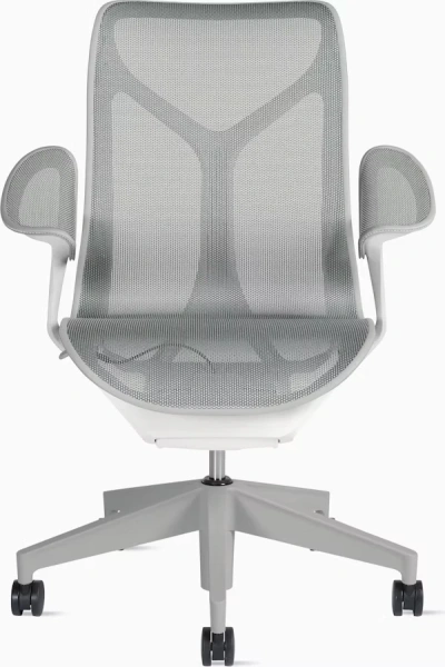 Кресло Herman Miller Cosm, средняя спинка, цвет Mineral, подлокотники «лепестки» (Leaf)