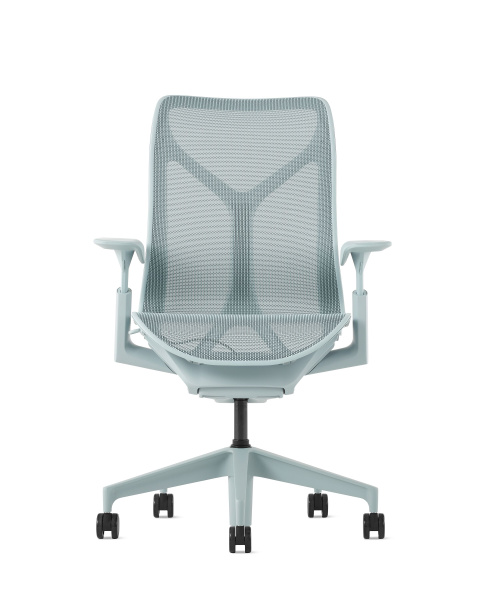Кресло Herman Miller Cosm, средняя спинка, цвет Glacier, регулируемые подлокотники