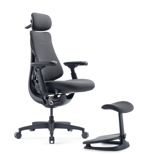 Кресло LiberNovo Dynamic Omni OC1 Gen (обновленная версия), размер 48 см, цвет Graphite, с подставкой для ног. Глобальная версия