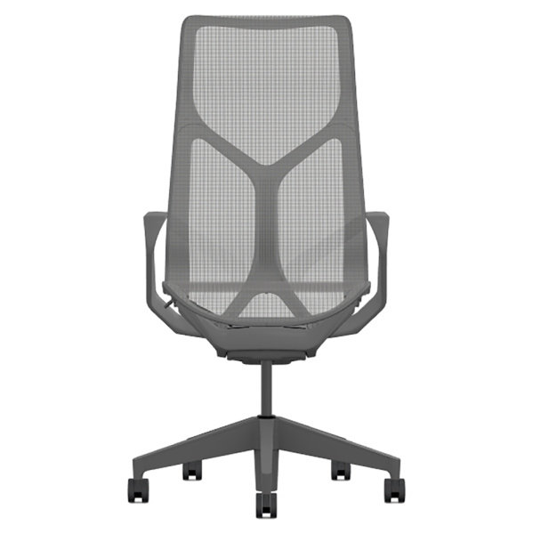 Кресло Herman Miller Cosm, высокая спинка, цвет Carbon, нерегулируемые подлокотники
