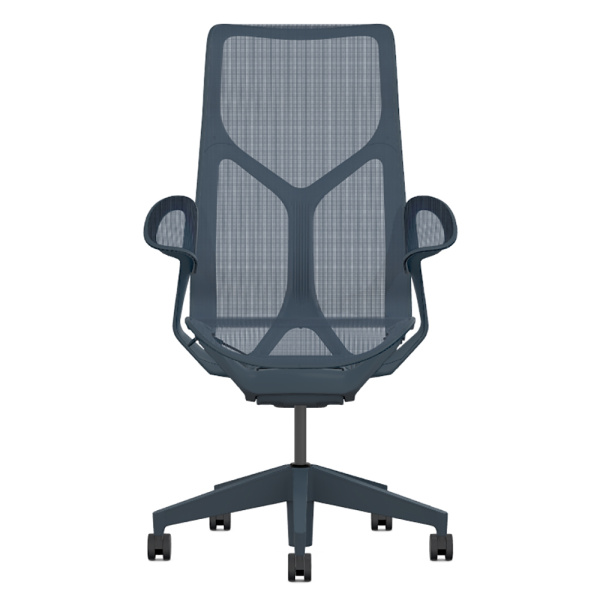 Кресло Herman Miller Cosm, высокая спинка, цвет Nightfall, подлокотники «лепестки» (Leaf)