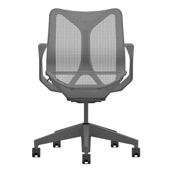 Кресло Herman Miller Cosm, низкая спинка, цвет Carbon, нерегулируемые подлокотники