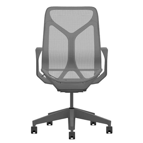 Кресло Herman Miller Cosm, средняя спинка, цвет Carbon, нерегулируемые подлокотники