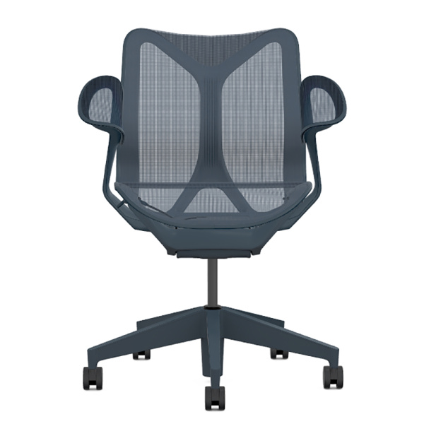 Кресло Herman Miller Cosm, низкая спинка, цвет Nightfall, подлокотники «лепестки» (Leaf)