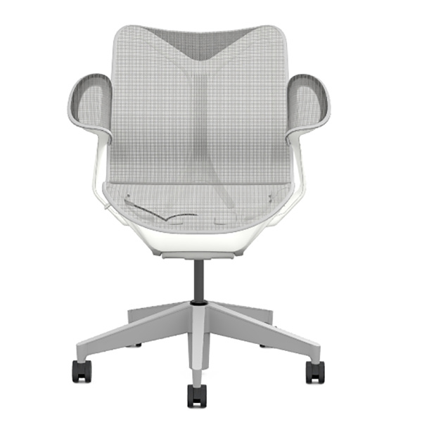 Кресло Herman Miller Cosm, низкая спинка, цвет Mineral, подлокотники «лепестки» (Leaf)